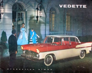 Simca Vedette Modelprogram 1959 Carbrochure (7558)